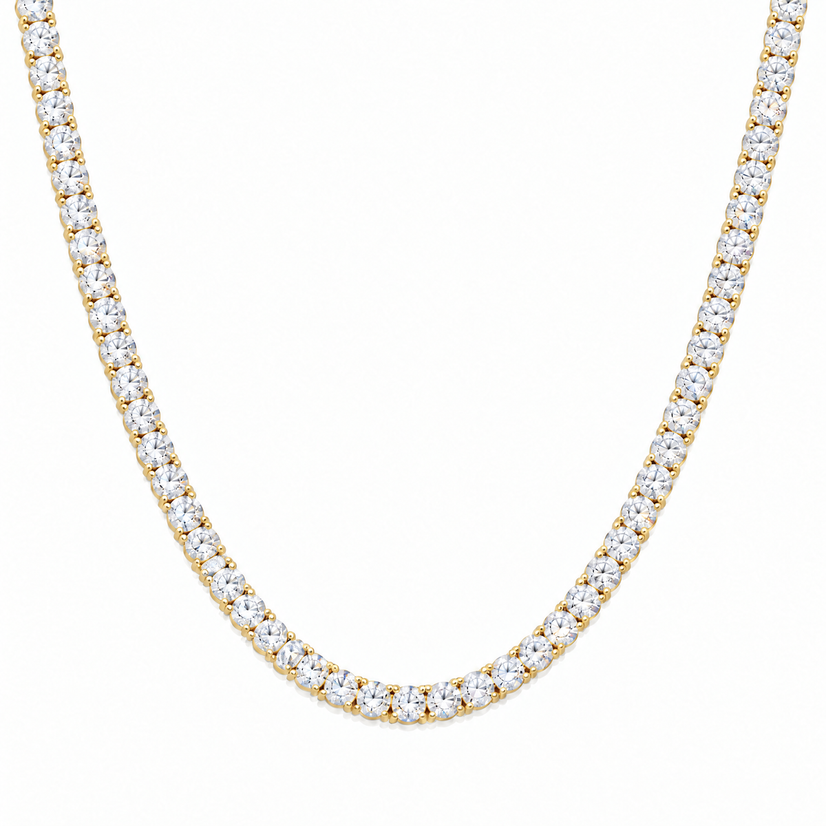 Gold moissanite tennis chain 3mm